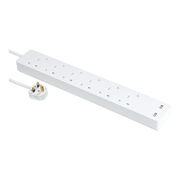 Trailing socket, AvatarOn, with individual switch & USB, 6 gang, 3M, white (Trailing socket AvatarOn) is a Schneider Electric product. Designed for reliable performance and long service life. Available across Iraq — contact us for pricing and delivery options.