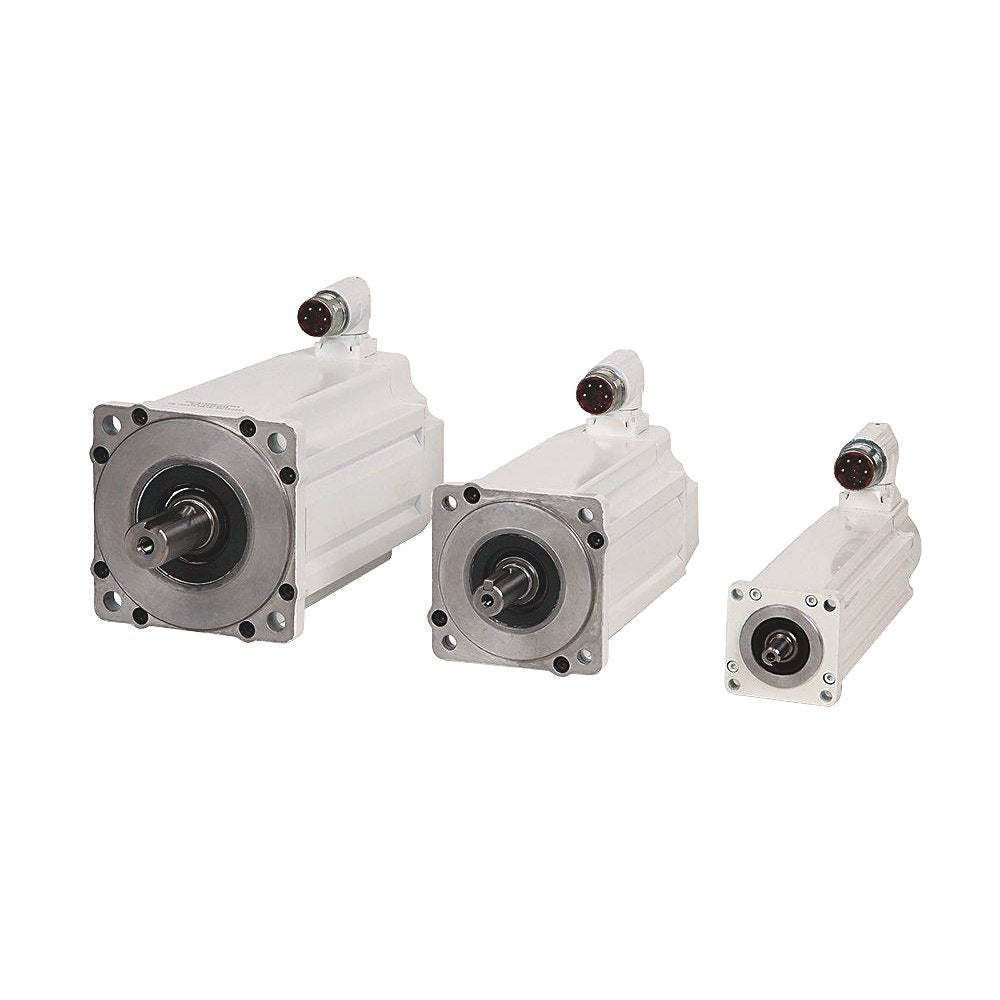 VPF Food Grade Servo Motors, (B) 480V AC, (130) 130mm Bolt Circle Frame Size, 4 (Four) Magnet Stacks, (E) Winding, 3300-3900 RPM Rated Speed, (C) 18 bit Single-turn Digital High Resolution Encoder, (J) Keyed Shaft, (1) Single SpeedTec Din Connector, (4) 24V DC Holding Brake, , (F) Food Grade Shaft Seal