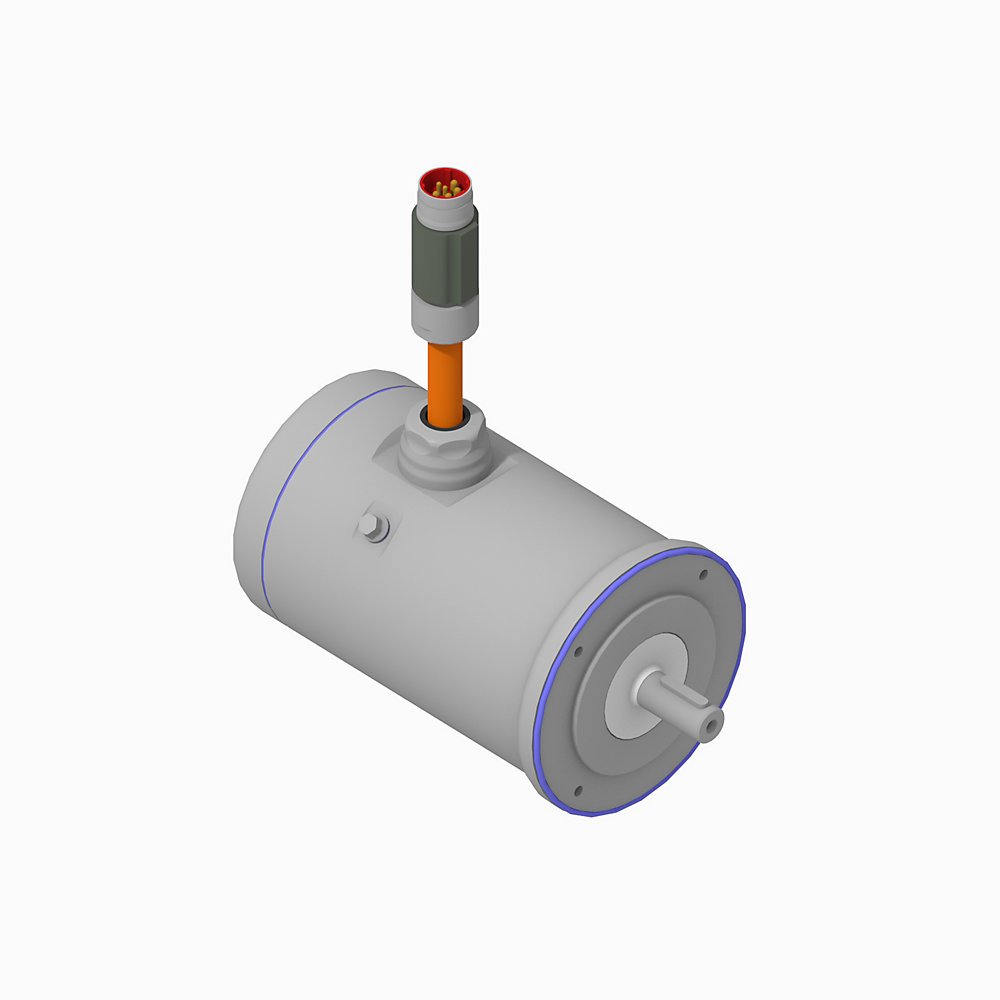 VPH Hygienic Servo Motor, (B) 480V AC, (100) 100mm Bolt Circle Frame Size, 1 (One) Magnet Stack, (F) Winding, 4500-6600 RPM Rated Speed, (Q) 23 bit Single-turn, 12 bit Multi-turn, and 12 bit Secondary Channel SIL2 Pl(d) Safety Rated High Resolution Encoder, (J) Keyed Shaft, (1) Single SpeedTec Din Connector, (2) No Holding Brake, ,