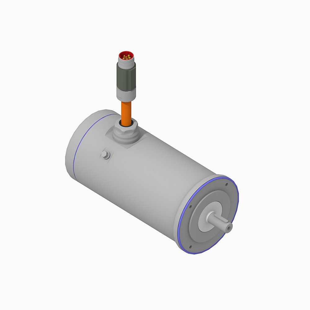 VPH Hygienic Servo Motor, (B) 480V AC, (100) 100mm Bolt Circle Frame Size, 3 (Three) Magnet Stacks, (F) Winding, 4500-6600 RPM Rated Speed, (C) 18 bit Single-turn Digital High Resolution Encoder, (J) Keyed Shaft, (1) Single SpeedTec Din Connector, (2) No Holding Brake, ,