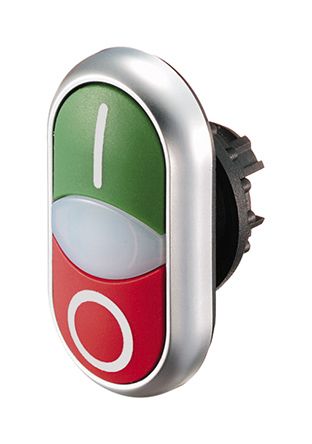 Eaton RMQ Titan M22 Series Green, Red Momentary Push Button Switch, 22 mm Cutout, IP66