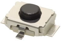 Omron IP40 Black Tactile Switch Button, 0.4 mm, SPST 50mA 12 V dc, Surface