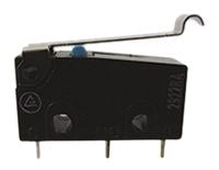 Omron Simulated Roller Lever Subminiature Micro Switch, PCB Terminal Terminal, 5A, 250 V ac, 30 V dc, SPDT, IP40