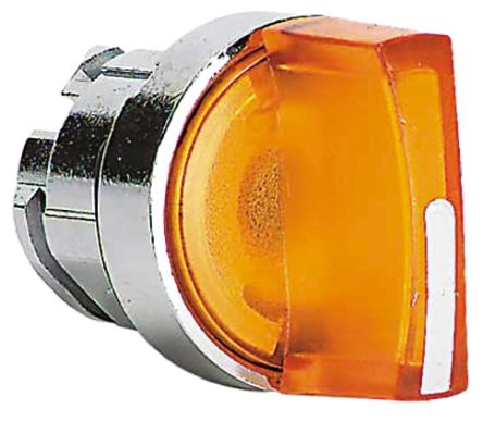 Schneider Electric Harmony Series 3 Position Illuminated Selector Switch Head, 22 mm Cutout, Orange Handle, IP66, IP69,