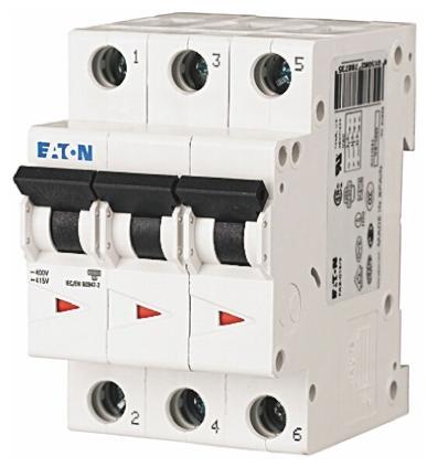 Eaton xEffect xEffect Miniature Circuit Breaker, 3-Pole, 50A, Type C, 400V ac AC, 6 kA Breaking Capacity