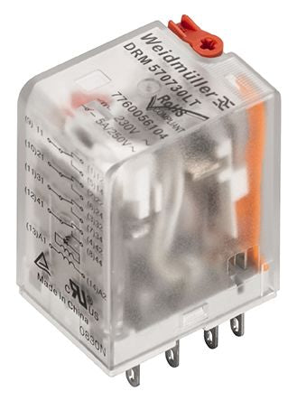 Weidmüller Panel Power Relay, 115V ac Coil, 5A Switching Current, 4PDT