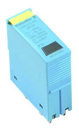 Weidmüller, VSPC 1CL 24VDC EX Surge Protection Device 26V Maximum Voltage Rating 10 kA Maximum Surge Current