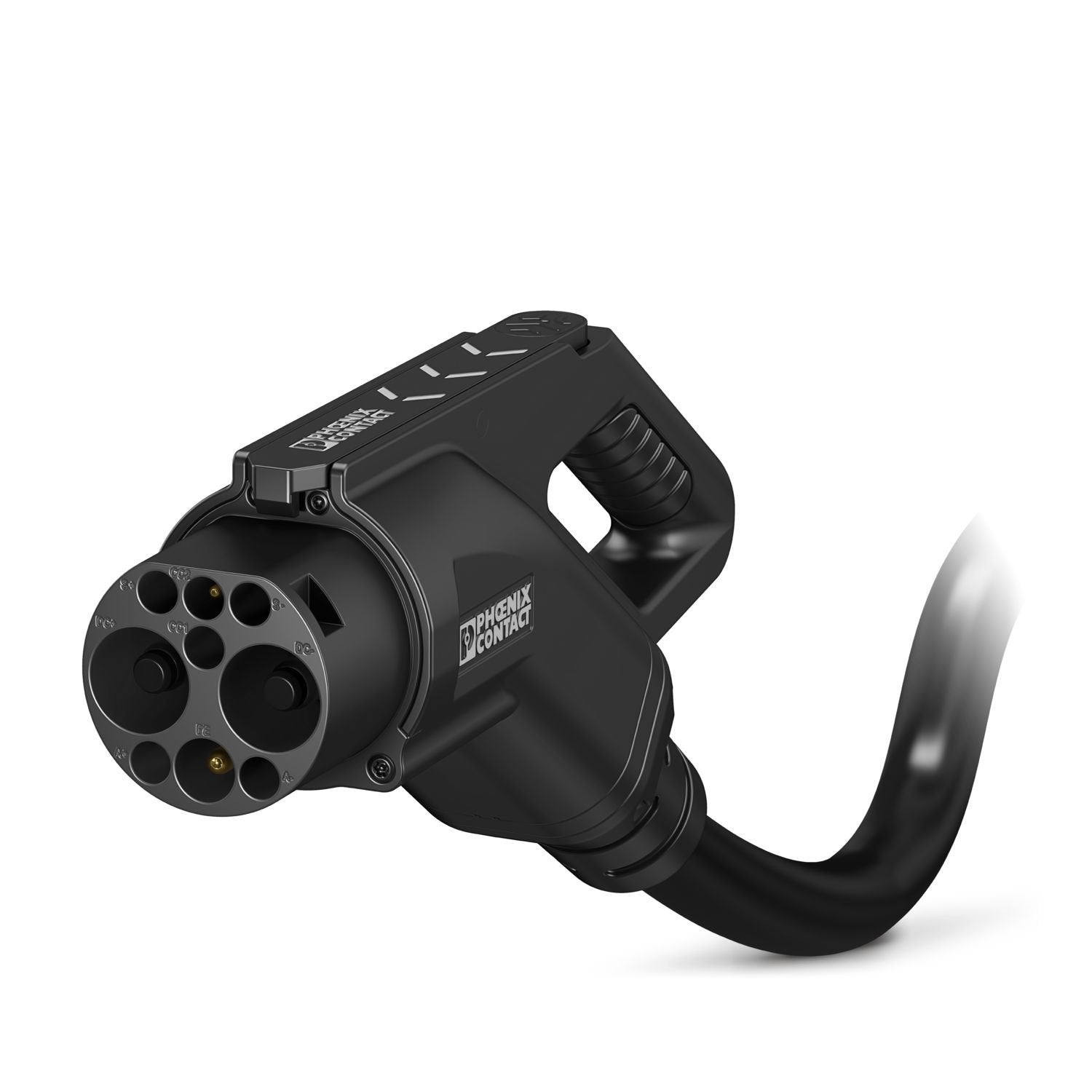 CHARX connect standard, GB/T, DC charging cable, 125 A permanent, 1000 V DC, with vehicle charging connector and open cable end, cable: 7 m, straight, with protective cap, with analog temperature sensors, PHOENIX CONTACT logo, GB/T 20234.1-2015, GB/T 20234.3-2015, for charging electric vehicles (EV) with direct current (DC)