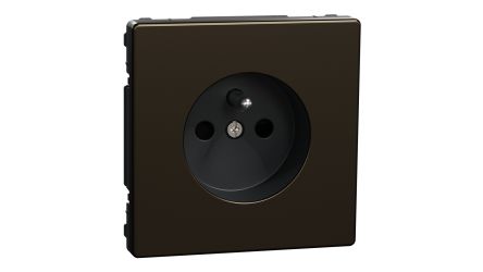 Schneider Electric D-Life Mocha 1 Gang Plug Socket, 16A Indoor, Type E - French