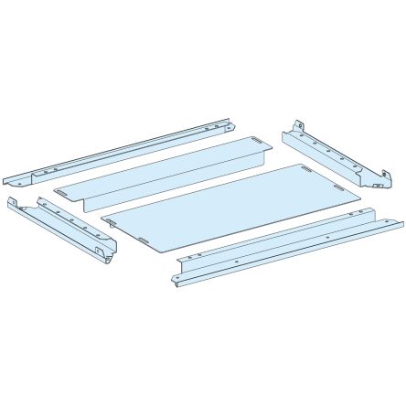 Schneider Electric Sheet Steel Matt Textured Gland Plate Front and Rear Horizontal Partition, 800mm W for Use with