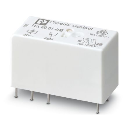 Phoenix Contact Plug-in Power Relay, 24V ac Coil, 10mA Switching Current, SPDT