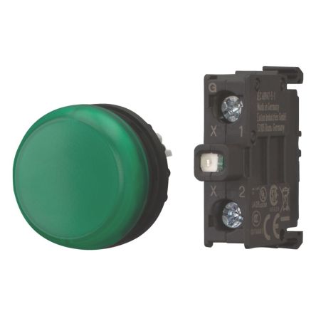 Eaton, M22 Green Pilot Indicator, 22 mm Cutout, IP66, IP69K, Round