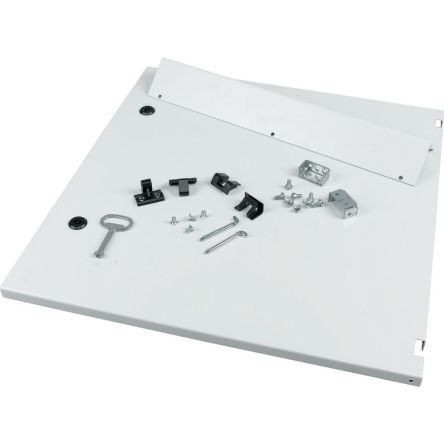 Eaton Lockable Steel Black RAL 7035 Enclosure, 750 mm H, 575mm W, 35 mm D, 35 mm L for Use with Hinges, Lock System,