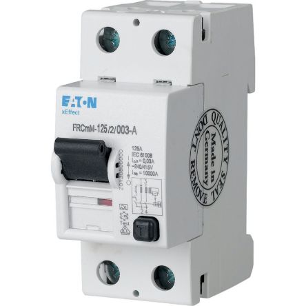 Eaton xEffect - FRCmM-125 Type A Series Residual Current Circuit Breaker, 125A, 2-Pole, 500 mA, Type S/A, 10 kA 240V ac