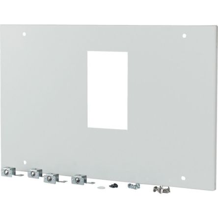 Eaton Grey 1 Gang Front Plate Steel Faceplate