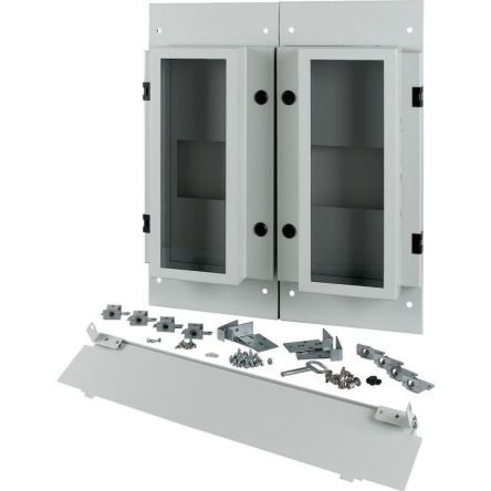 Eaton Grey 2 Gang Front Plate Steel Faceplate & Mount Plate