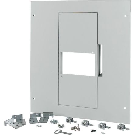 Eaton Grey 1 Gang Front Plate Steel Faceplate & Mount Plate