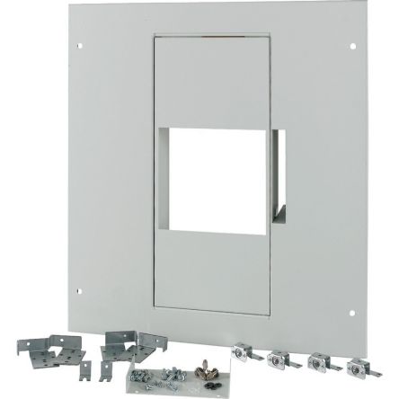 Eaton Grey 1 Gang Front Plate Steel Faceplate & Mount Plate