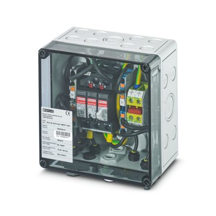 Phoenix Contact SOL-SC Series Transparent, Grey Polycarbonate Junction Box, IP65, 180 mm, 180mm 111 mm
