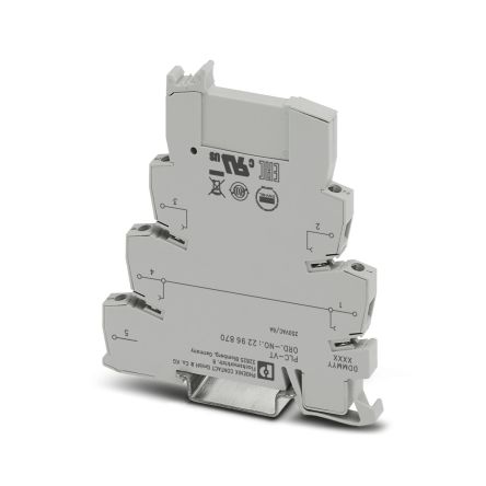 Phoenix Contact 2296870 PLC Series Feed Through Terminal Block Grey, 2.5mm², Screw