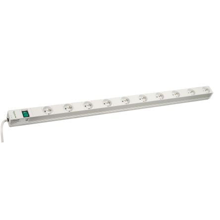 Schneider Electric 2P + E 10 Gang Socket Bar, 3m Cable, 16A, 230V ac