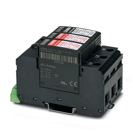 Phoenix Contact 1 Phase Surge Protector, 40 kA, 1200 V, DIN Rail