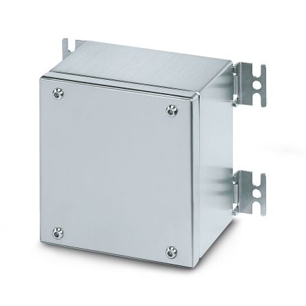 Phoenix Contact S6 A Series Silver 316L Stainless Steel Junction Box, ATEX, IECEx, 100 mm, 150mm 150 mm