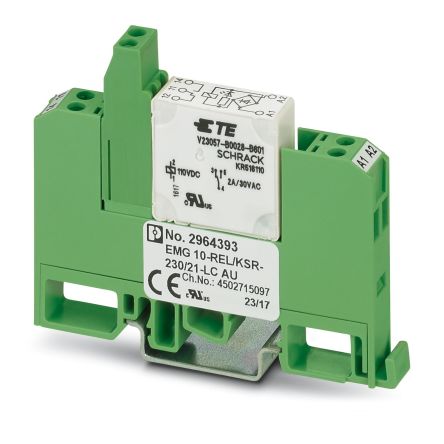 Phoenix Contact EMG Series Relay Module, DIN Rail, 230V Coil, SPDT, 5mA