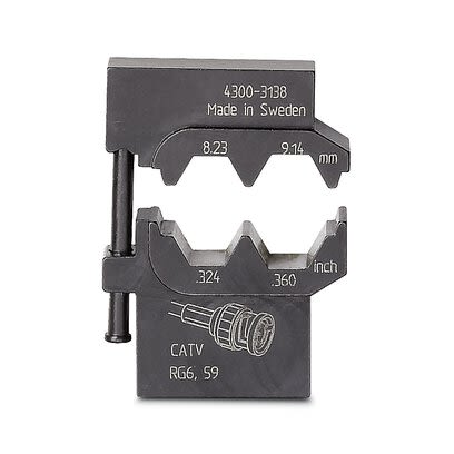 Phoenix Contact, CRIMPFOX-M Crimp Die, Hex size 8.23 mm Black