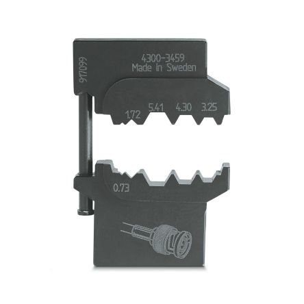 Phoenix Contact, CRIMPFOX-M Crimp Die, Coaxial Type Crimp Tool, Hex size 5.41 mm Black