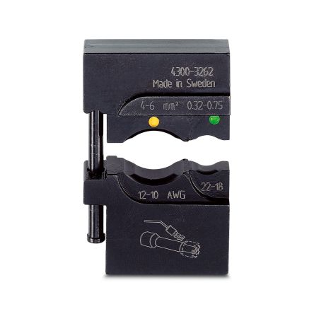 Phoenix Contact, CRIMPFOX-M Crimp Die, Coaxial Type Crimp Insert Black
