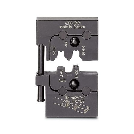 Phoenix Contact, CRIMPFOX-M Crimp Die, Coaxial Type Crimp Tool Black