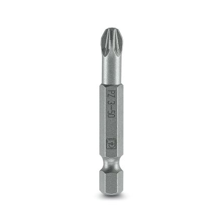 Phoenix Contact Driver Bit, 1/4 in Tip, PZ 3 x 50 mm Tip, Pozidriv Drive, 70 mm Overall 5-Piece