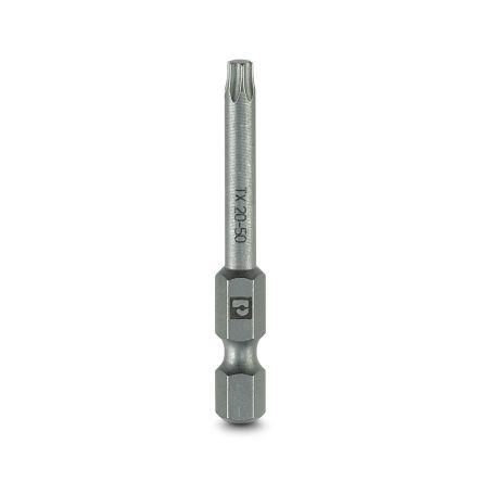 Phoenix Contact Driver Bit, 1/4 in Tip, TX 20 x 50 mm Tip, Torx Drive, 50 mm Overall