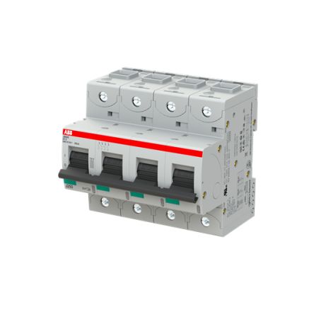 ABB S800S Miniature Circuit Breaker, 4-Pole, 13A, Type D, 240V ac AC, 50 kA Breaking Capacity