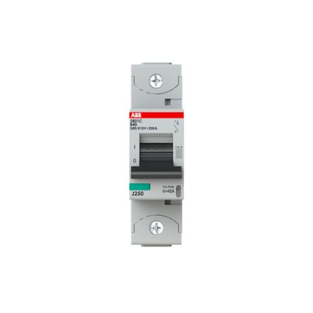 ABB S801C S801C Miniature Circuit Breaker, 1-Pole, 40A, Type B, 400V ac AC, 25 kA Breaking Capacity