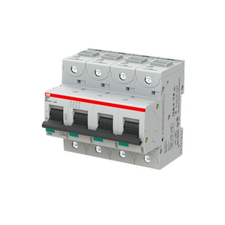 ABB S804C Miniature Circuit Breaker, 4-Pole, 24A, Type K, 415V ac AC, 440 V dc DC, 25 kA Breaking Capacity