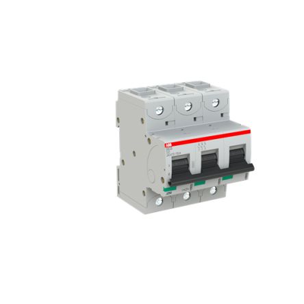 ABB S800S Miniature Circuit Breaker, 3-Pole, 25A, Type D, 240V ac AC, 50 kA Breaking Capacity