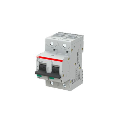 ABB S802S Miniature Circuit Breaker, 2-Pole, 40A, UC-B, 500 V dc DC, 50 kA Breaking Capacity