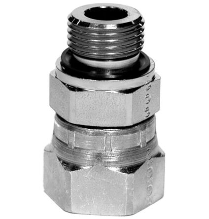 Parker 12F642EDMLS Hydraulic Fitting Male G, Steel, 0.75 in Hose ID