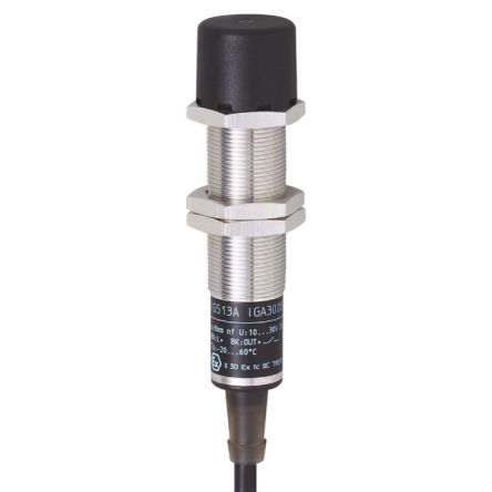 ifm electronic IG001A Threaded Barrel Inductive Proximity Sensor, M18 x 1 2-Wire IG0 250V ac/dc 8 mm 250 V ac 250 V dc