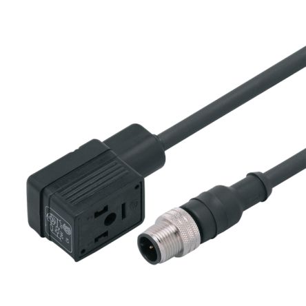 ifm electronic Male 1 way Straight to Female 1 way Valve Connector Actuator/Sensor Cable, 2 m