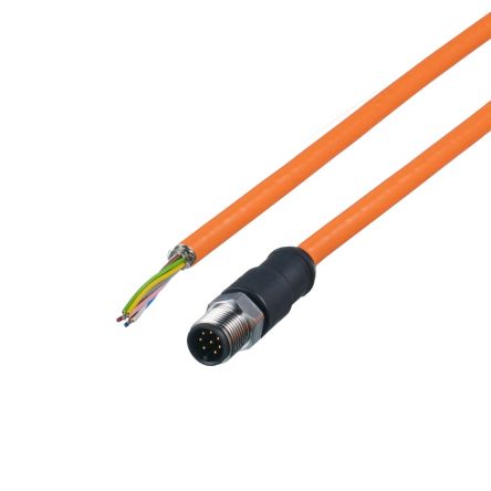 ifm electronic Male 1 way Straight to Unterminated Actuator/Sensor Cable, 10 m