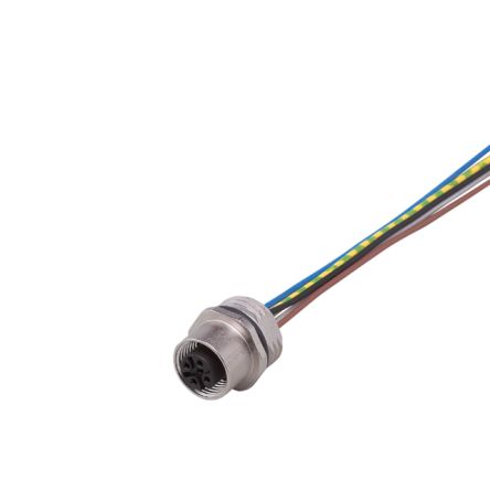 ifm electronic Industrial Circular Connector, 1 Contacts, Screw, M12 Connector, Socket, Female, IP68, E Series