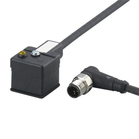 ifm electronic Female 1 way Straight to Female 1 way Valve Connector Actuator/Sensor Cable, 2 m