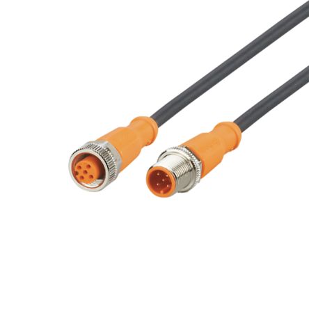 ifm electronic Male 5 way Straight to Female 5 way Straight Communication Cable, 4 m
