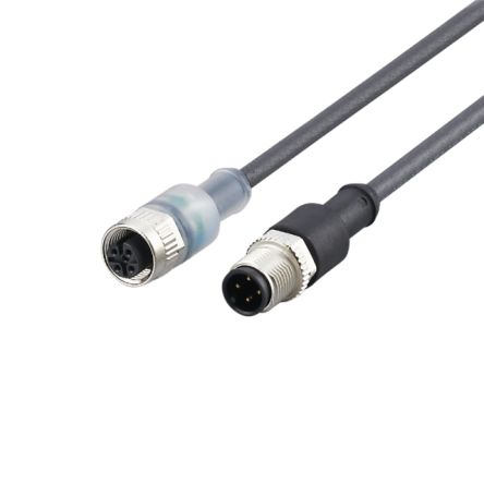 ifm electronic Male 1 way Straight to Female 1 way Straight Actuator/Sensor Cable, 30 m