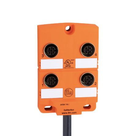 ifm electronic EBC Series Sensor Box, 4 Port, 5 m