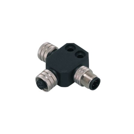 ifm electronic Straight Circular Connector Adapter 1 M12 2 M12 Female