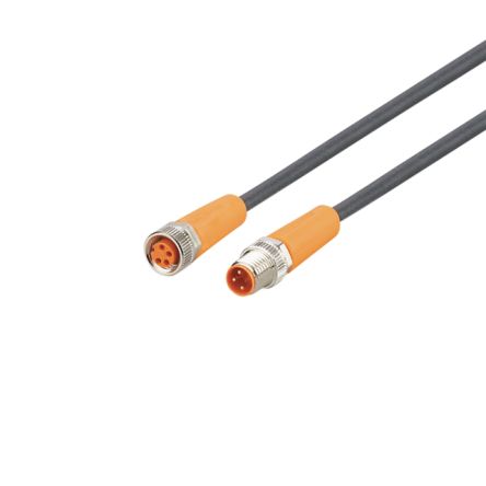 ifm electronic Male 1 way Straight to Female 1 way Straight Actuator/Sensor Cable, 5 m